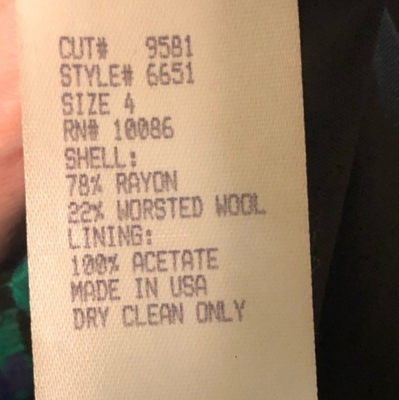 Cross Country Vintage  Teal & Purple Blazer. Excellent Condition Size 4 - Picture 9 of 9